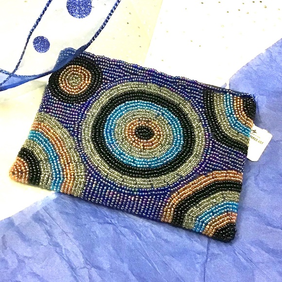 Handbags - Beaded Purple Coin Purse - NWT